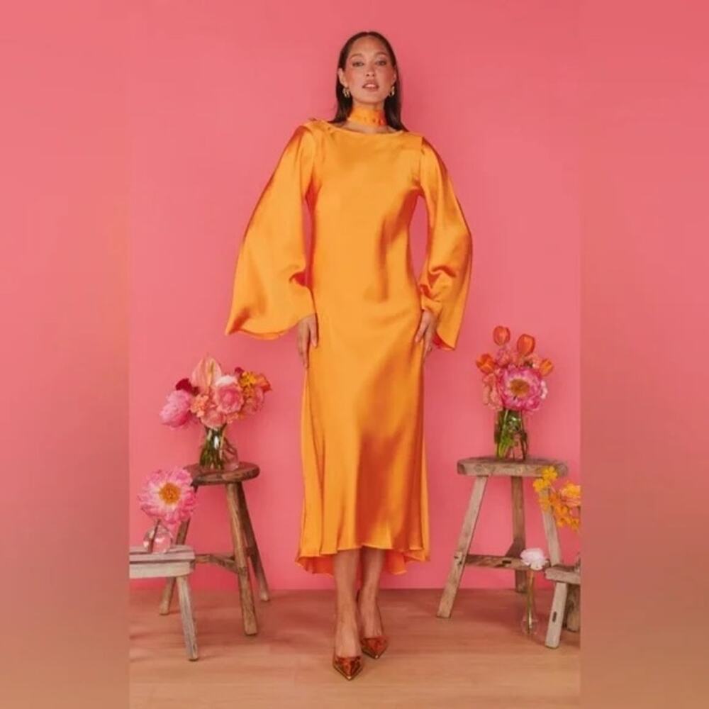 Show Me Your Mumu Sarah Mid Dress Orange Size Small